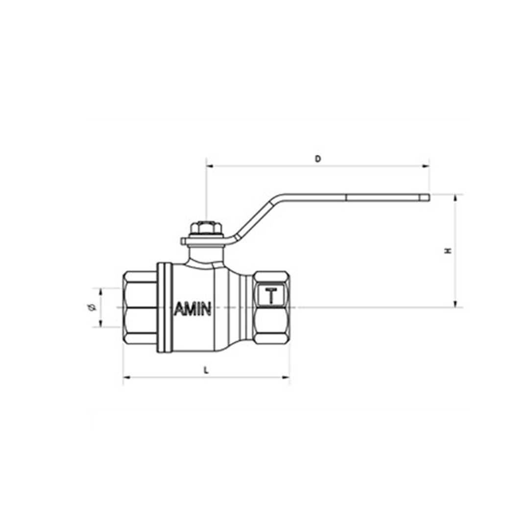 F 1/2 inç. Gaz Vanası